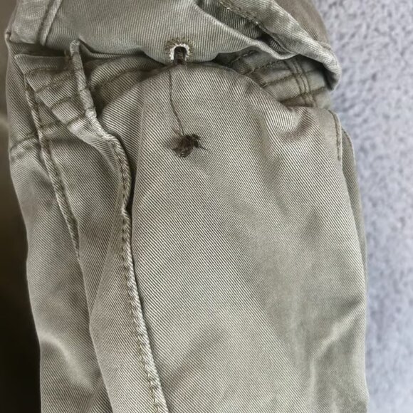 VTG Polo Ralph Lauren Cargo shorts olive Green men size 36 Baggy Pockets Y2K - Picture 4 of 4